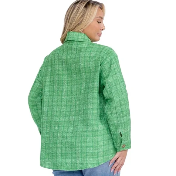 081:  AND THE WHY NWT PLUS JACKET/SHACKET KELLY GREEN (C1) - Picture 2 of 2